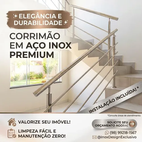 Corrimão de inox