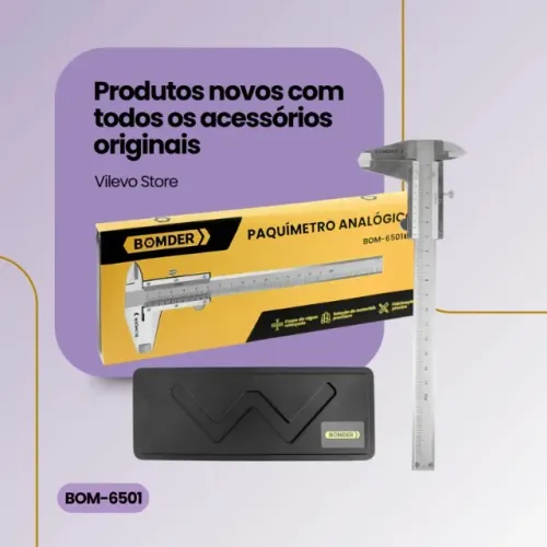 PAQUÍMETRO ANALÓGICO BOMVINK 150MM (6") INOX