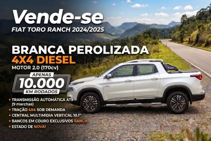 Fiat Toro Ranch 2.0 16V 4X4 Diesel Aut. 2025