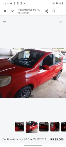 Fiat Uno Attractive 1.0 Flex 6V 5P 2017