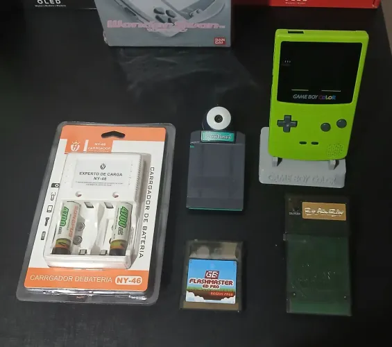  GameBoy Color + Pocket Câmera + BrainBoy + Everdrive + Base + Carregador + Pilhas !