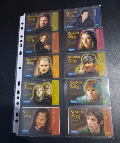 Coleção Cartão telefônico série senhor dos anéis completa