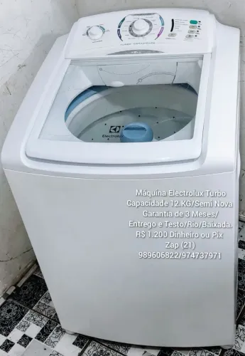 Vendo Eletrolux 12 kgs, entrego e testo na hora da entrega.damos garantia.