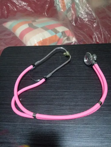 Kit de estetoscópio duplo de alta qualidade e de auscultar e esfigmomanômetro cor rosa