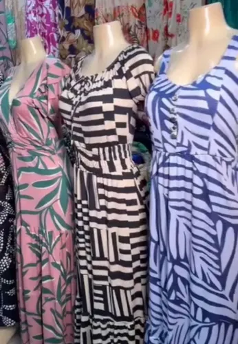 Combo 5 Vestidos Longos Atacado Moda Evangélica Cristã Revenda (Pode escolher) 