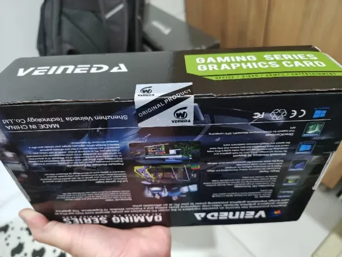 Placa de vídeo RX 5500 Xt 8Gb preta Veineda (nova e lacrada)