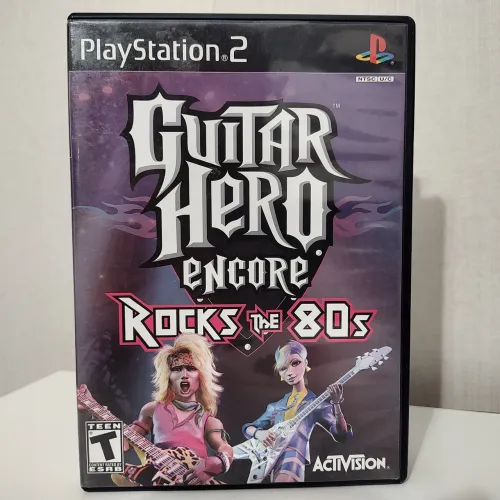 Guitar Hero Encore Rocks the 80's PS2 Original Americano Completo Black Label C/ Pôster