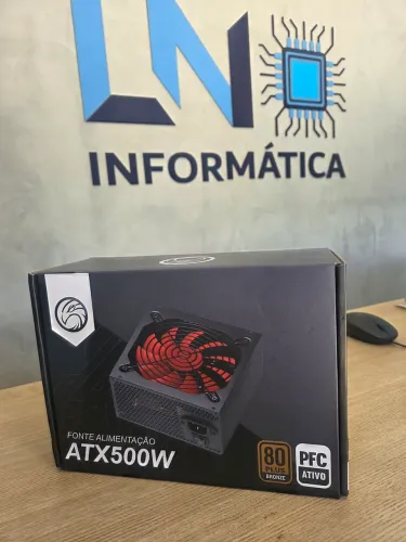 Fonte 500w 80 plus - nova lacrada