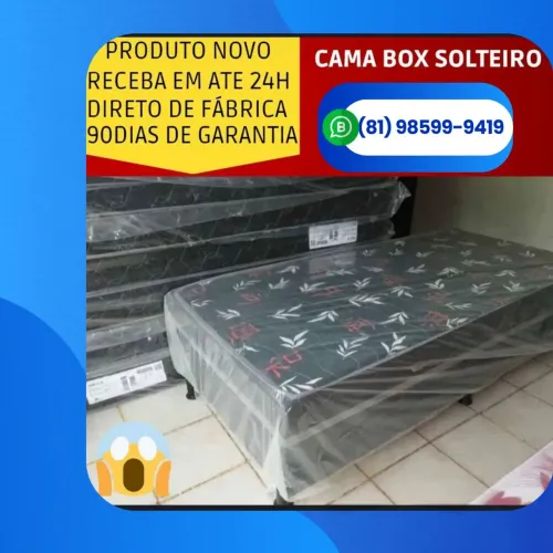 Cama Box Solteiro - receba em até 24h