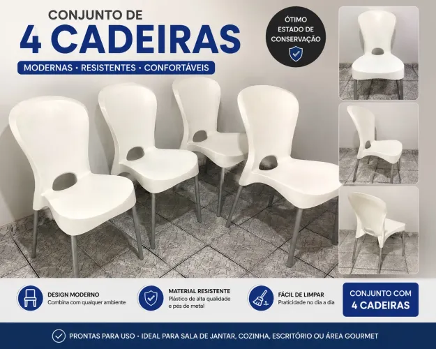 Conjunto de 4 cadeiras