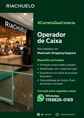 Operador(a) de Caixa Riachuelo