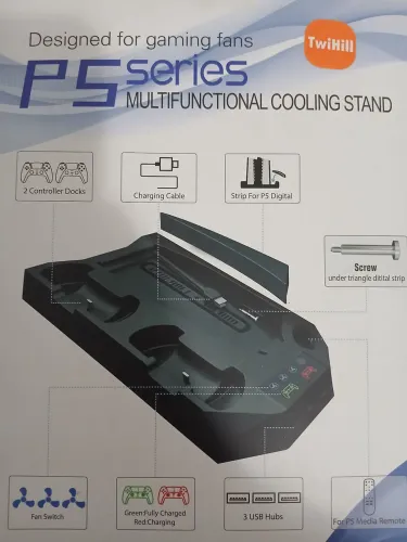 Base com ventoinhas para Play Station 5 - PS 5 Cooler