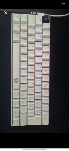 Teclado Redragon branco 60% mecânico