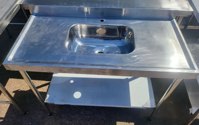 Pia de inox reforçada de 1,14