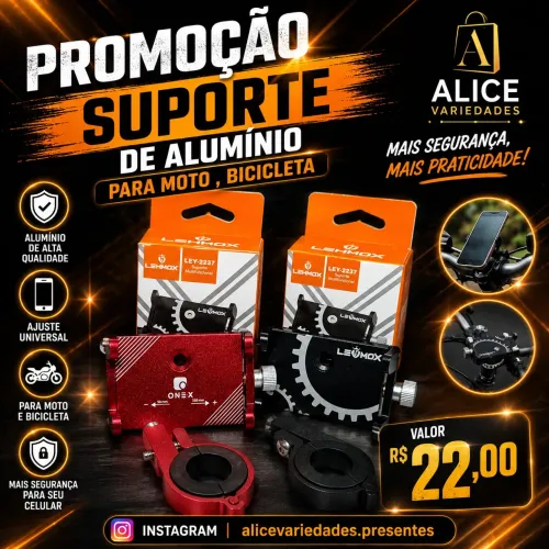 Suporte de alumínio  para moto, bike 