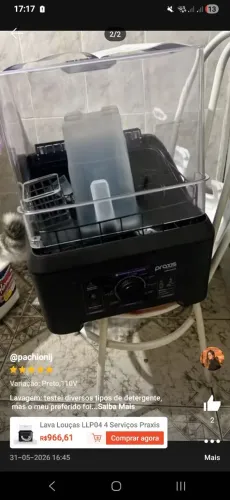 Lava louça portátil usada. Pouco tempo de uso