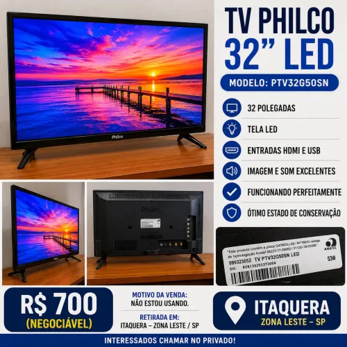 TV Philco 32? LED em Ótimo Estado