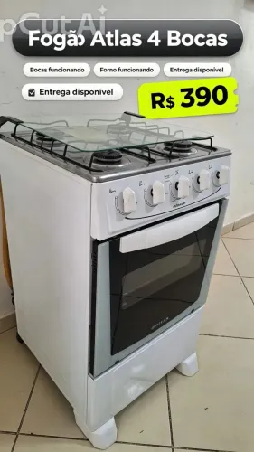 Fogão atlas 4 bocas entrego