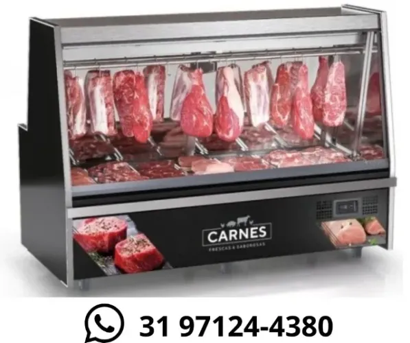 Balcão de Açougue 2M Preto 220V Gelopar