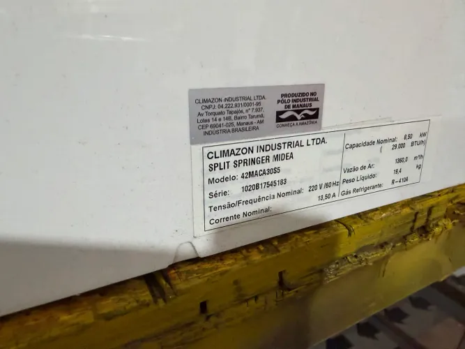 Evaporadora Midea 30 000 btus 