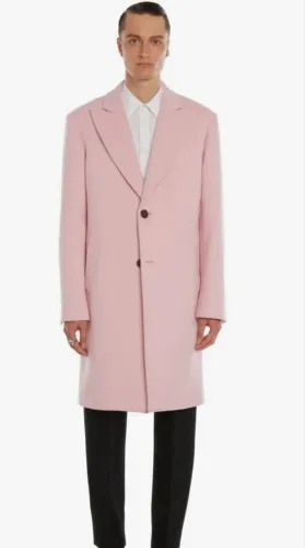Sobretudo Versace Original Rosa (Wool Felt) - Tam 50 Oversized - Lindo