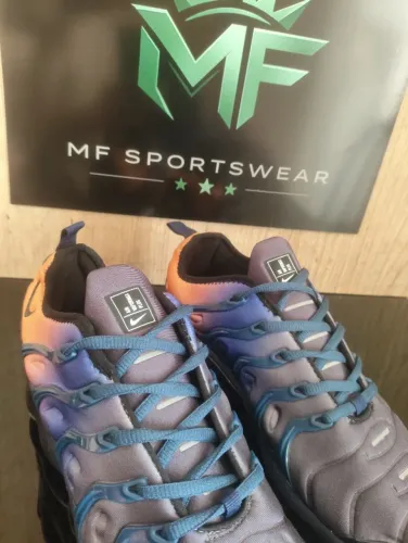 Tênis VaporMax Plus degradê azul e laranja 37 ao 43