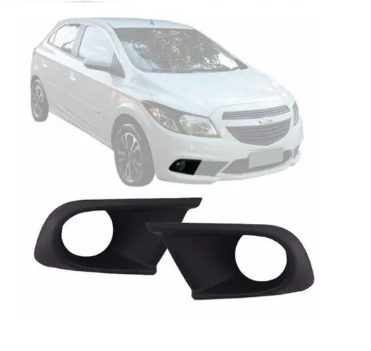 Moldura Grade Parachoque Onix Prisma LS Joy 2012 a 2018 C Furo para Farol de Milha dvqck