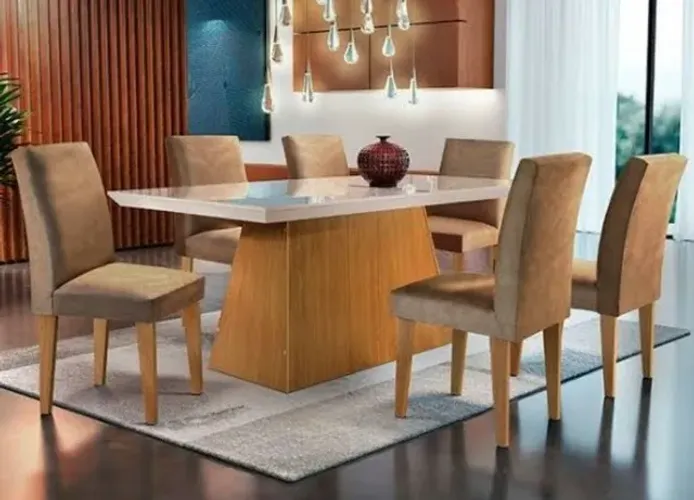 mesa de jantar com 6 cadeiras direto da fabrica  ( Luna )