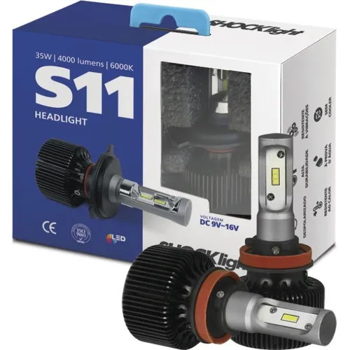 Kit Led Shocklight H8 / H16-2 S11 Headlight 6000k 12v 35w 8.000 Lumens