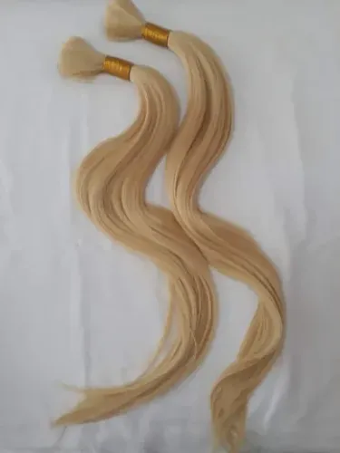 cabelo humano loiro liso 100 gramas