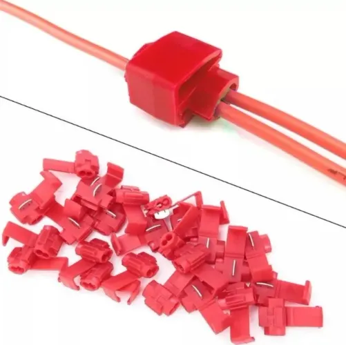 Conector Derivação Terminal Emendar Fios Cabos Vermelho (0,75 - 1,5mm) Crimper 5 COD-CP793