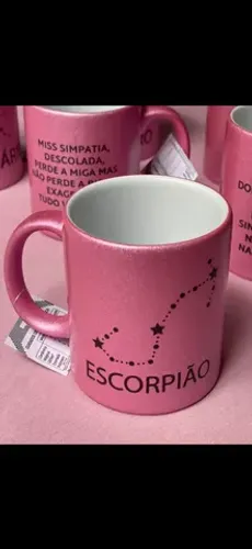 PROMOÇÃO Caneca de glitter dos signos 