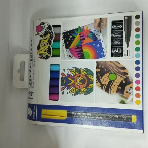 MARCADOR lumocolor permanent c/14 cores STAEDTLER (OPORTUNIDADE)