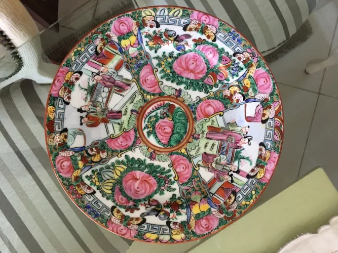 Antigo Prato Porcelana Macau 