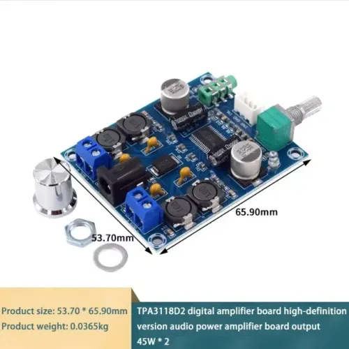 Placa Amplificadora Digital, Alta Definição, Saída 45Wx2 TPA3118D2. XH-M312