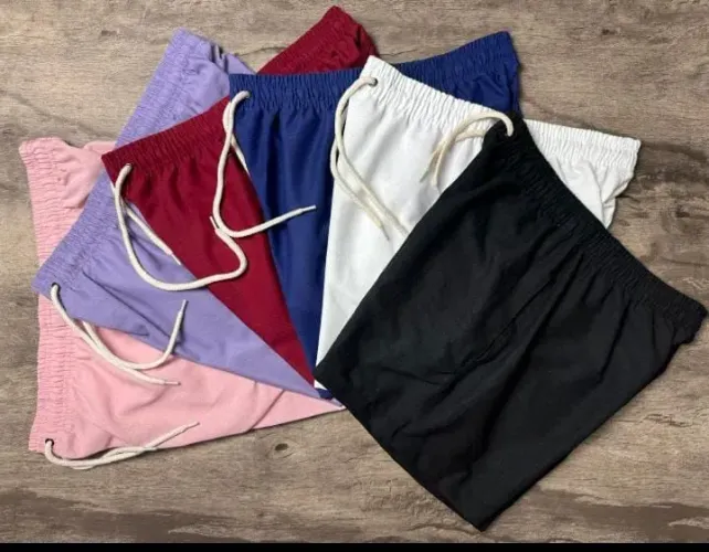 Shorts Sortidos de Algodão com Cordão - Cores Vibrantes