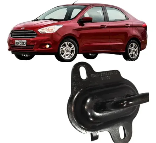Batente Trinco Banco Traseiro Esquerdo Ford Ka 2015 2019 Preto