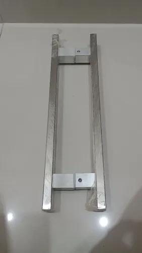 Puxador para porta de vidro em aço inoxidável