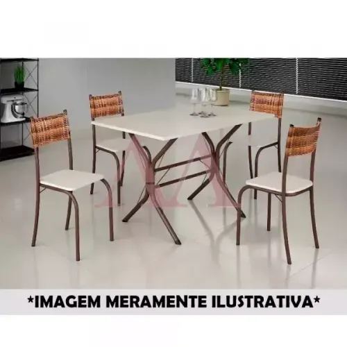 mesa  para cozinha atlanta 4 cadeiras 