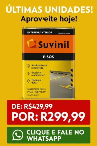 Tinta Piso Suvinil Premium Fosco 18L - Piso e Parede - Entrega Rápida