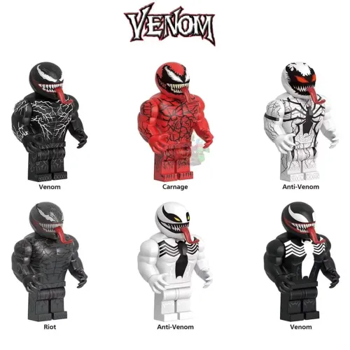 Action Figures minifigure Venom e seus simbiontes - Coleção