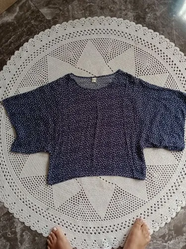 Blusa de Bolinhas Azul