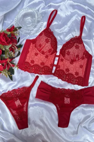 Conjunto Lingerie Sensual - Dia dos Namorados 