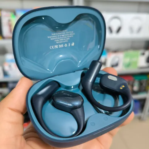 Fone de ouvido condução óssea Bluetooth confortável