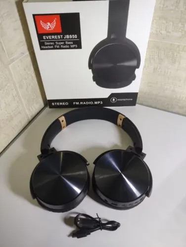 Headphone Everest JB950 Stereo Super Bass FM Radio MP3