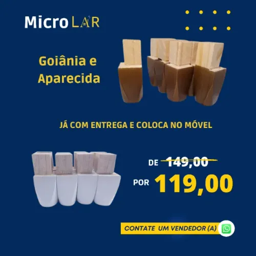 Pés De Madeira Pra Guarda Roupas, Cômodas e Afins - Ja com Entrega e Montagem