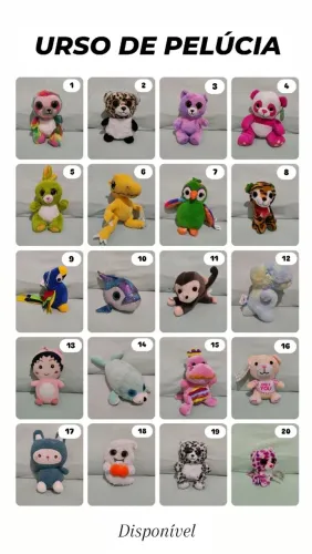 Urso de Pelúcia Fofinho - Diversos Modelos!