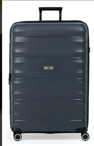 Mala De Viagem Grande 32kg Com Cadeado Tsa Polipropileno Expansível 4 Rodas 360° Genebra