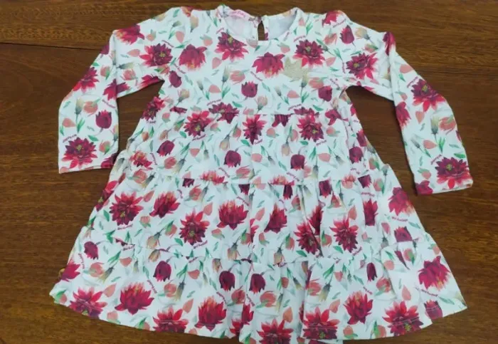 Vestido Infantil Floral Longo
