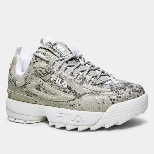 tênis fila disruptor ii snake feminino novo na caixa tênis animal print cobra original